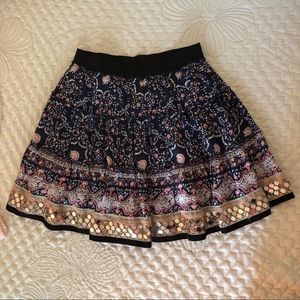 Free People Tiered Skirt with Sequins
